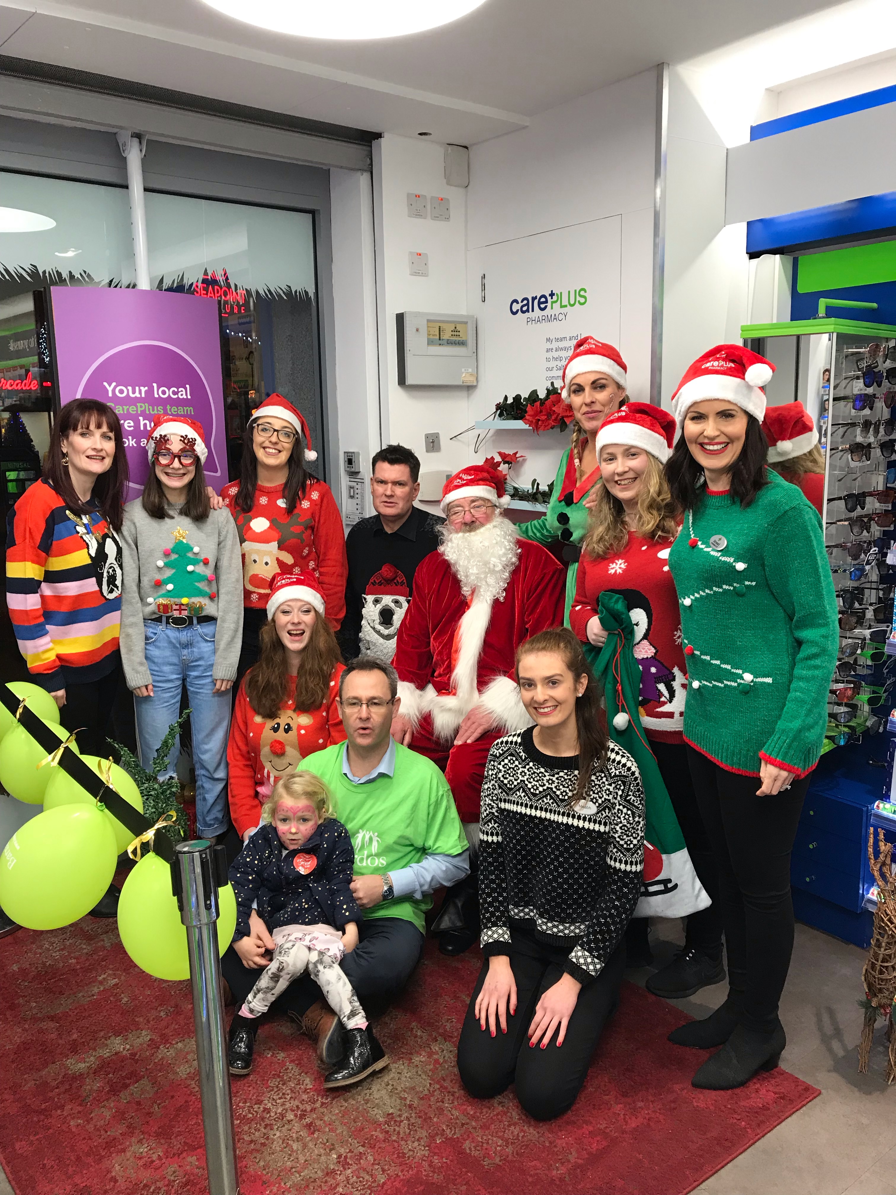 Barnardos Christmas fundraiser in Mullin's CarePlus Pharmacy in Salthill, Galway
